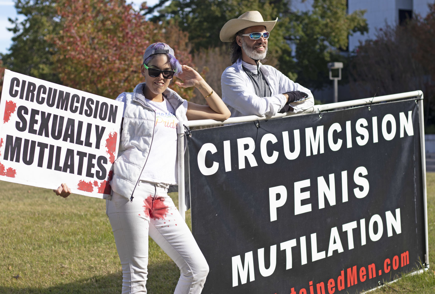 Some Students Bothered by Protestors' Signs, Uniforms